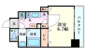 肥後橋駅 徒歩5分 11階の物件間取画像